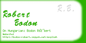 robert bodon business card
